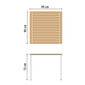 Portland Tisch Edelstahl 90 x 90 Tischplatte Teak