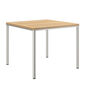 Portland Tisch Edelstahl 90 x 90 Tischplatte Teak