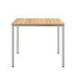 Portland Tisch Edelstahl 90 x 90 Tischplatte Teak