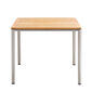 Portland Tisch Edelstahl 90 x 90 Tischplatte Teak