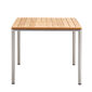 Portland Tisch Edelstahl 90 x 90 Tischplatte Teak
