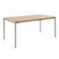 Portland Tisch Edelstahl 165 x 90 Tischplatte Teak