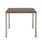 Portland Tisch Edelstahl 90 x 90 Tischplatte Kunstharz Patina Graubraun
