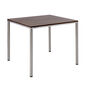 Portland Tisch Edelstahl 90 x 90 Tischplatte Kunstharz Patina Graubraun