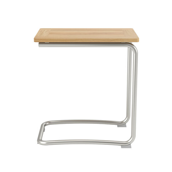 Bolero Beistelltisch Edelstahl 37 x 55 Teak