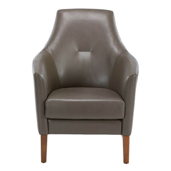 Tadeo Ledersessel Umbragrau