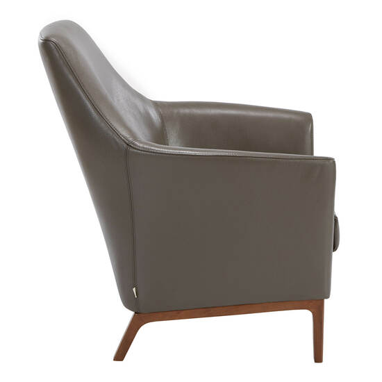 Tadeo Ledersessel Umbragrau