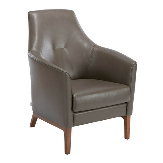 Tadeo Ledersessel Umbragrau