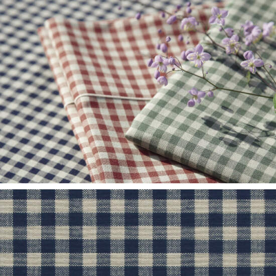 Vichy Tischtuch Blau 160x160