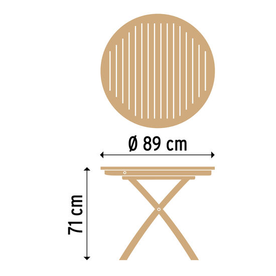 Folding Table rund 90