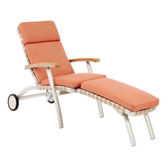 United States Deck Chair mit Rädern und verlängerter Fußstütze