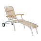 United States Deck Chair mit Rädern und verlängerter Fußstütze