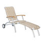 United States Deck Chair mit Rädern und verlängerter Fußstütze