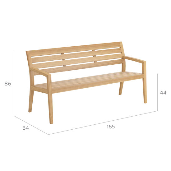 Valencia Bank 165 Teak