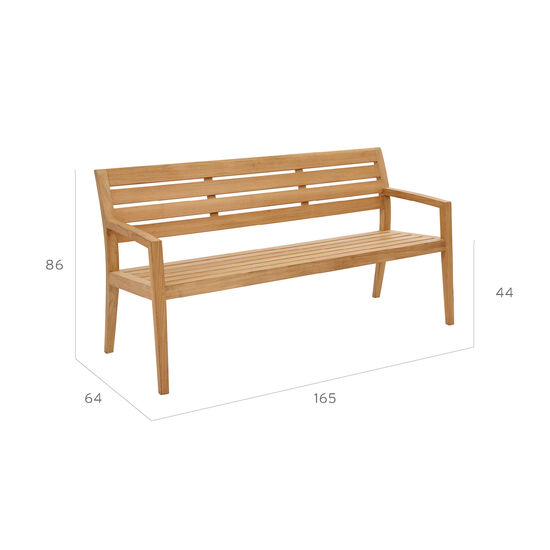 Valencia Bank 165 Teak