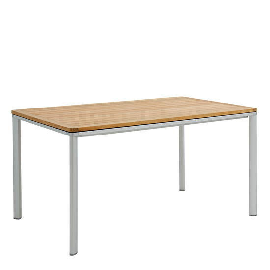 Portland Tisch Aluminium 140 x 90 Tischplatte Teak