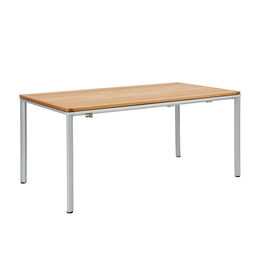 Portland Ausziehtisch Aluminium 165-225 x 90 Tischplatte Teak