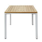 Portland Ausziehtisch Aluminium 165-225 x 90 Tischplatte Teak