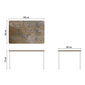 Portland Tisch Edelstahl 140 x 90 Tischplatte Kunstharz Patina Graubraun