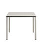 Portland Edelstahl Tisch 90 x 90 Tischplatte Kunstharz Taupe
