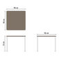 Portland Edelstahl Tisch 90 x 90 Tischplatte Kunstharz Taupe