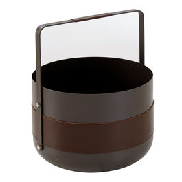 Vero Kaminholzkorb Metall/Leder