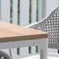 Alunda Tisch 90 x 90 Teak Weiß