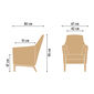 Tadeo Set Umbragrau (Sessel und Hocker)