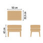 Tadeo Set Umbragrau (Sessel und Hocker)