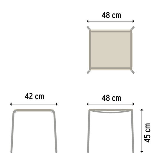 Porto Hocker Graphit