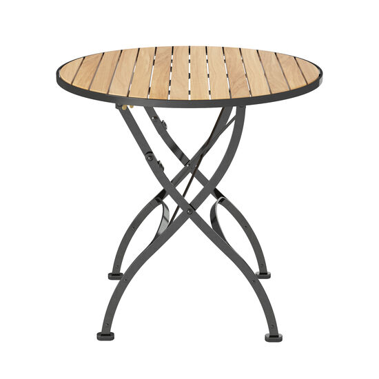 Fontenay Tisch rund 75 klappbar, Teakleisten