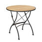 Fontenay Tisch rund 75 klappbar, Teakleisten