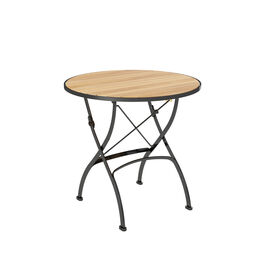 Fontenay Tisch rund 75 klappbar, Teakleisten