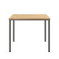 Portland Tisch Graphit 90 x 90 Tischplatte Teak