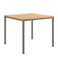 Portland Tisch Graphit 90 x 90 Tischplatte Teak
