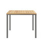 Portland Tisch Graphit 90 x 90 Tischplatte Teak
