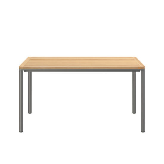 Portland Tisch Graphit 140 x 90 Tischplatte Teak