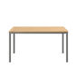 Portland Tisch Graphit 140 x 90 Tischplatte Teak