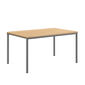 Portland Tisch Graphit 140 x 90 Tischplatte Teak