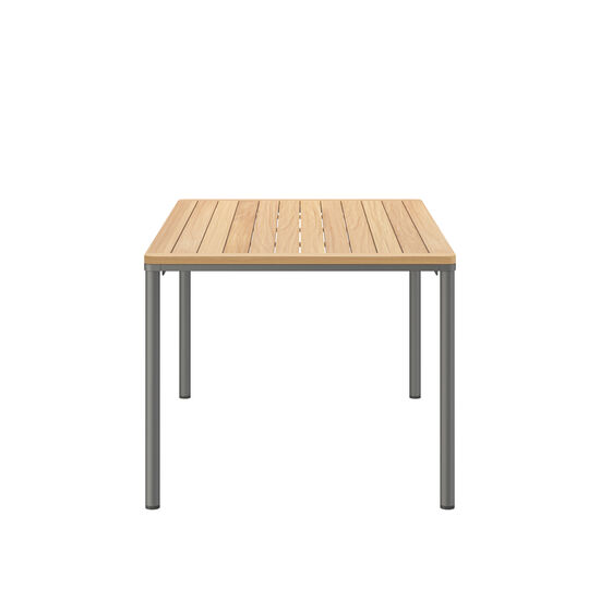 Portland Tisch Graphit 140 x 90 Tischplatte Teak