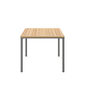 Portland Tisch Graphit 140 x 90 Tischplatte Teak