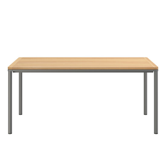 Portland Tisch Graphit 165 x 90 Tischplatte Teak