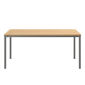 Portland Tisch Graphit 165 x 90 Tischplatte Teak