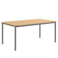Portland Tisch Graphit 165 x 90 Tischplatte Teak