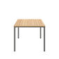 Portland Tisch Graphit 165 x 90 Tischplatte Teak