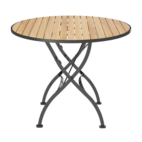 Fontenay Tisch rund 90 klappbar, Teakleisten