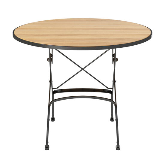 Fontenay Tisch rund 90 klappbar, Teakleisten