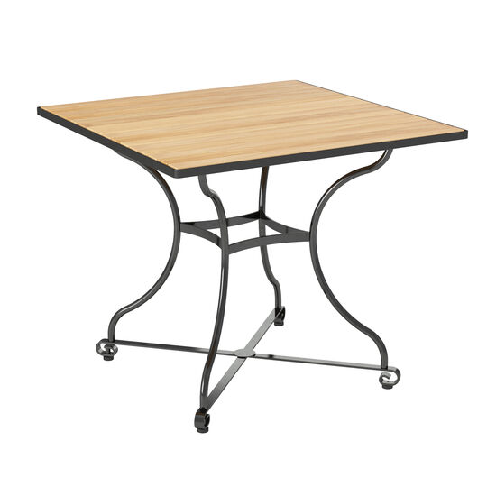 Fontenay Tisch  quadratisch 85 x 85, Teakleisten