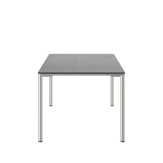 Portland Ausziehtisch Edelstahl 165-225 x 90 Tischplatte Kunstharz Shade