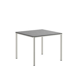 Portland Tisch Edelstahl 90 x 90 Tischplatte Kunstharz Shade